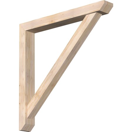Ekena Millwork Traditional Slat Smooth Bracket w/ Offset Brace, Douglas Fir, 5 1/2"W x 44"D x 44"H BKT0604X44X44TRA06SDF